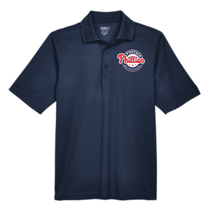 Navy 88181 Core365 Origin Performance Piqué Polo with Portage Phillies logo