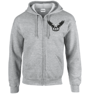 G186 Gildan Heavy Blend 8 oz., 50/50 Full-Zip Hooded Sweatshirt - Sport Grey
