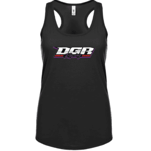 N1533 - Next Level Apparel Ladies' Ideal Racerback Tank - Black (Purple Logo)
