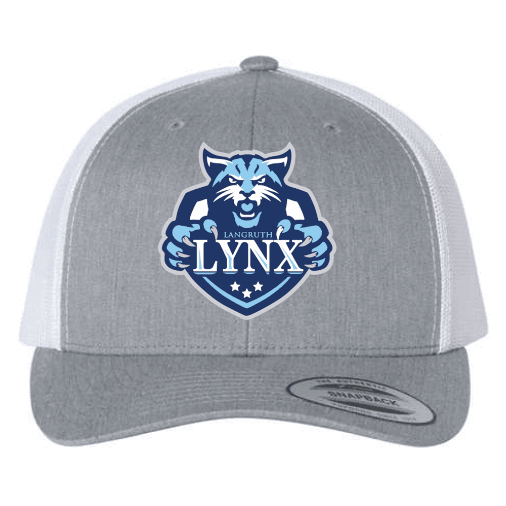 6606 Yupoong Adult Retro Trucker Cap - Heather Grey/White