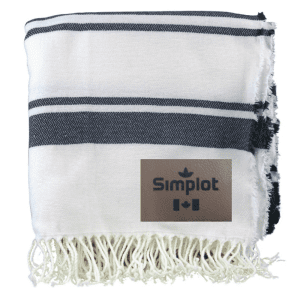 FSSB5060SL Four Seasons Striped Blanked - Charcoal Grey