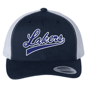 6606 Yupoong Adult Retro Trucker Cap - Navy/White
